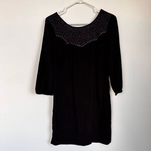 American Eagle Outfitters Black Long Sleeve 3/4 sleeve Dress size 4